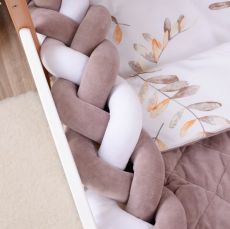 Дитячий постільний комплект Baby Veres Velour Mocco leaves (5 одиниць), бавовна-велюр